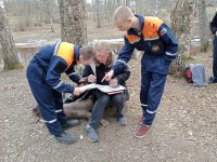 Выездные занятия студентов 3 курса отделения ЗЧС в Невском лесопарке