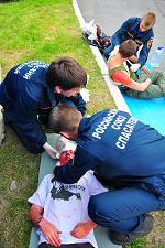 Тренировка по оказанию первой помощи пострадавшим от несчастных случаев, чрезвычайных ситуаций и катастроф