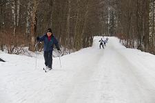 Лыжный пробег в Невском лесопарке.
