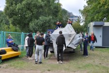 Заключительные выездные практические занятия студентов отделения "Защита в чрезвычайных ситуациях" на акватории Петровского пруда