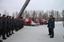 Открытие памятника Героям-пожарным в одноименном парке Санкт-Петербурга.