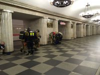 Метрополитеновцы и спасатели МЧС провели совместные ночные учения в перегоне метро «Владимирская» - метро «Площадь Восстания».