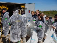 Учения экологических волонтёров на берегу Финского залива