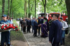 Открытие памятника "Пожарным, погибшим при исполнении служебного долга"